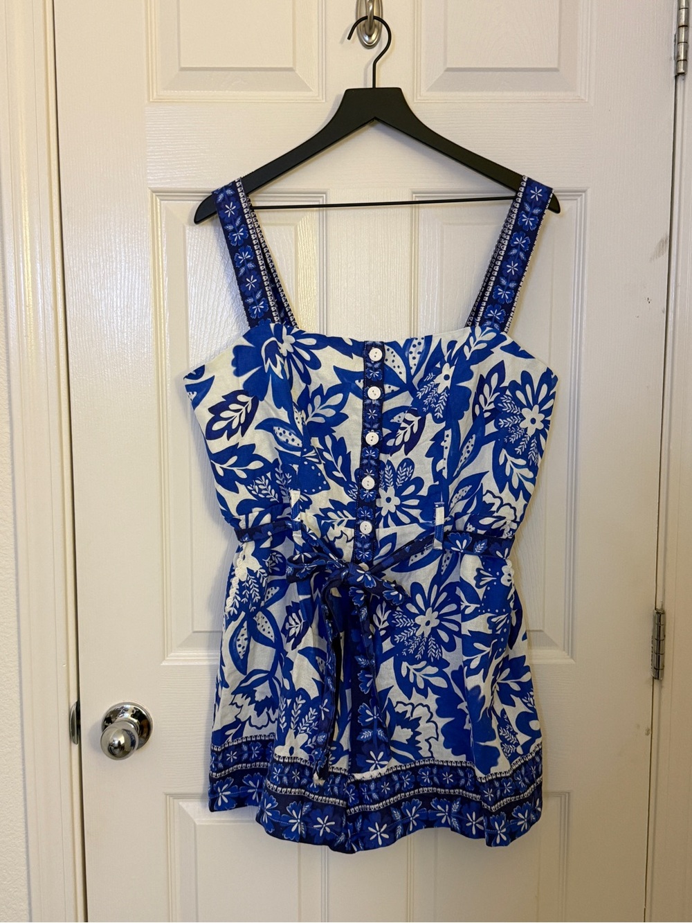 Women’s Blue and White Floral Romper - Rachel Zoe